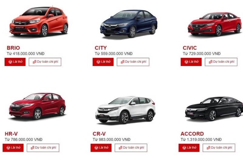Honda Jazz bất ngờ biến mất khỏi website chính thức của hãng. Ảnh chụp màn hình