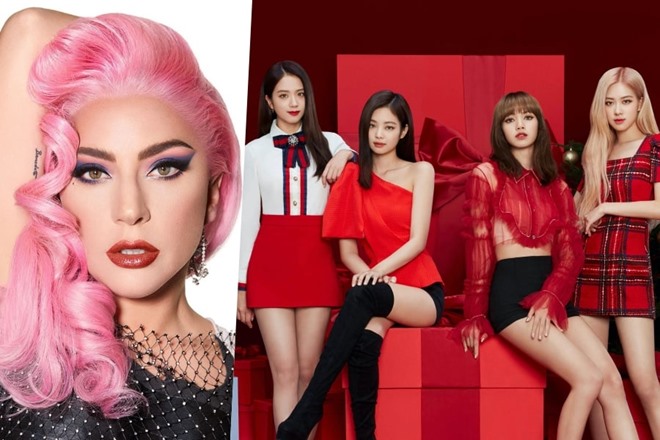 Lady Gaga (trái) và Black Pink có màn hợp tác nhiều hứa hẹn
