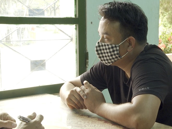 Nguyễn Văn Hùng tại Công an thị xã Hương Thủy. Ảnh: CA cung cấp.