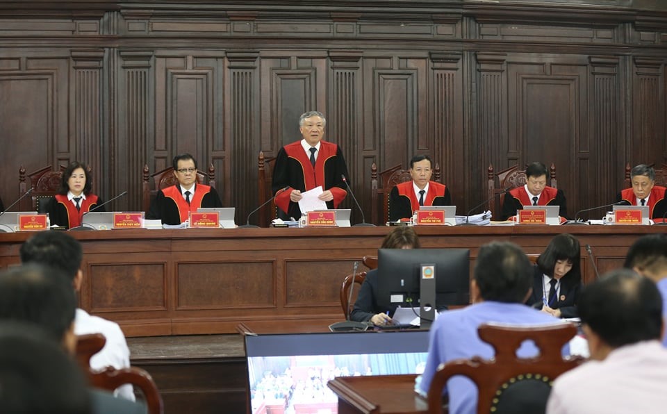 Chánh án TAND Tối cao - Chủ tọa phiên giám đốc thẩm Nguyễn Hòa Bình. Ảnh: Tấn Việt.