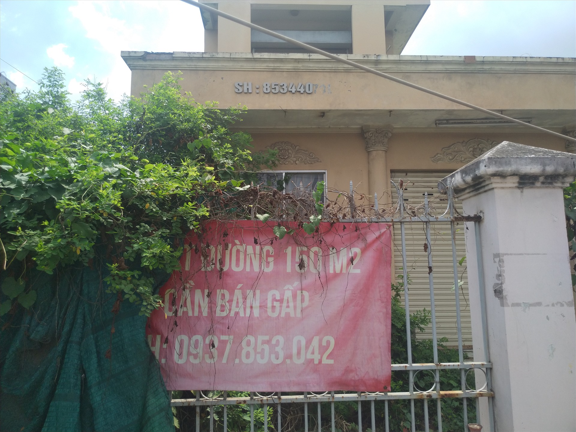 Treo bảng bán nhà đất. Ảnh: K.Q