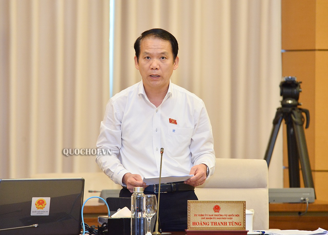 Chủ nhiệm Uỷ ban Pháp luật Hoàng Thanh Tùng. Ảnh Quochoi.vn