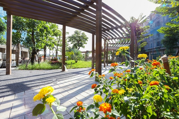 Hệ thống công viên nội khu nằm xen kẽ tại The Manor Central Park
