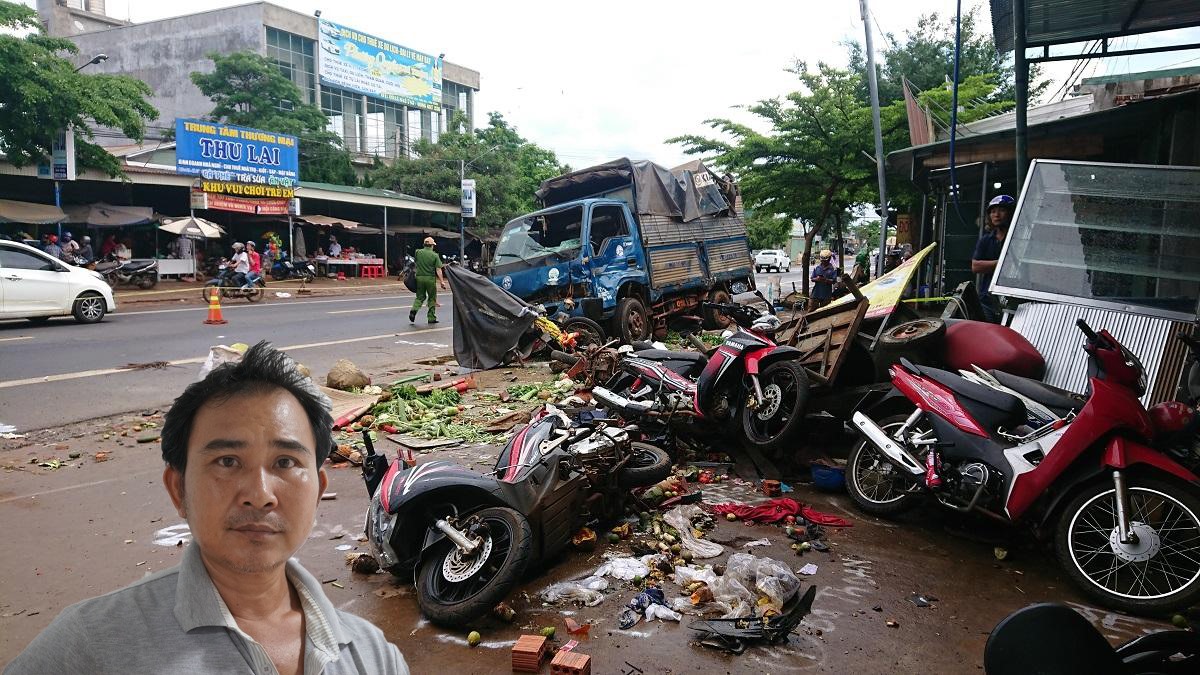 Ông Đào Văn Minh - chồng bà Nông Thị Tình, túc trực tại bệnh viện để chăm sóc sức khỏe cho vợ.