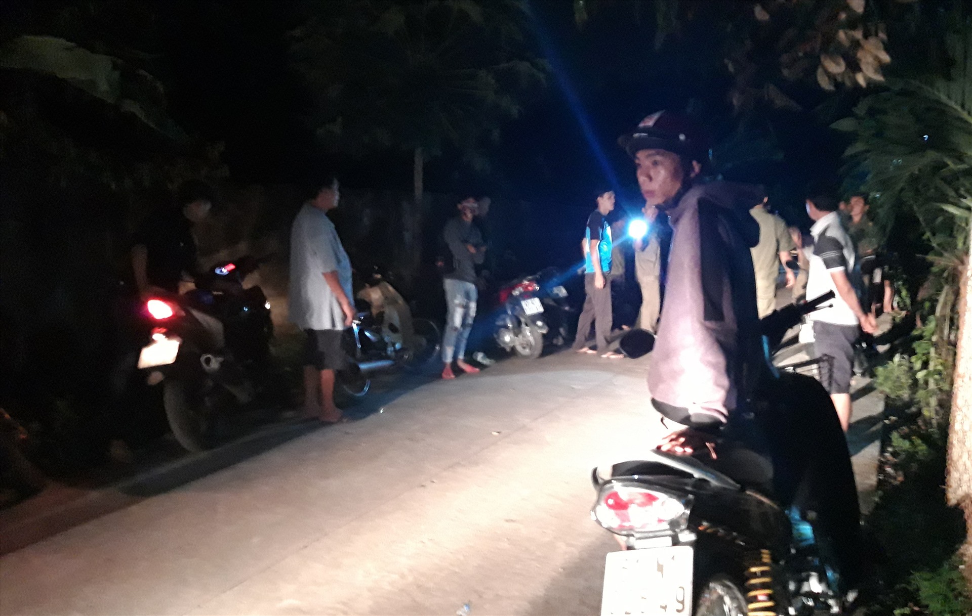 Khu vực hiện trường đêm 15.5.2019. Ảnh:Đình Trọng