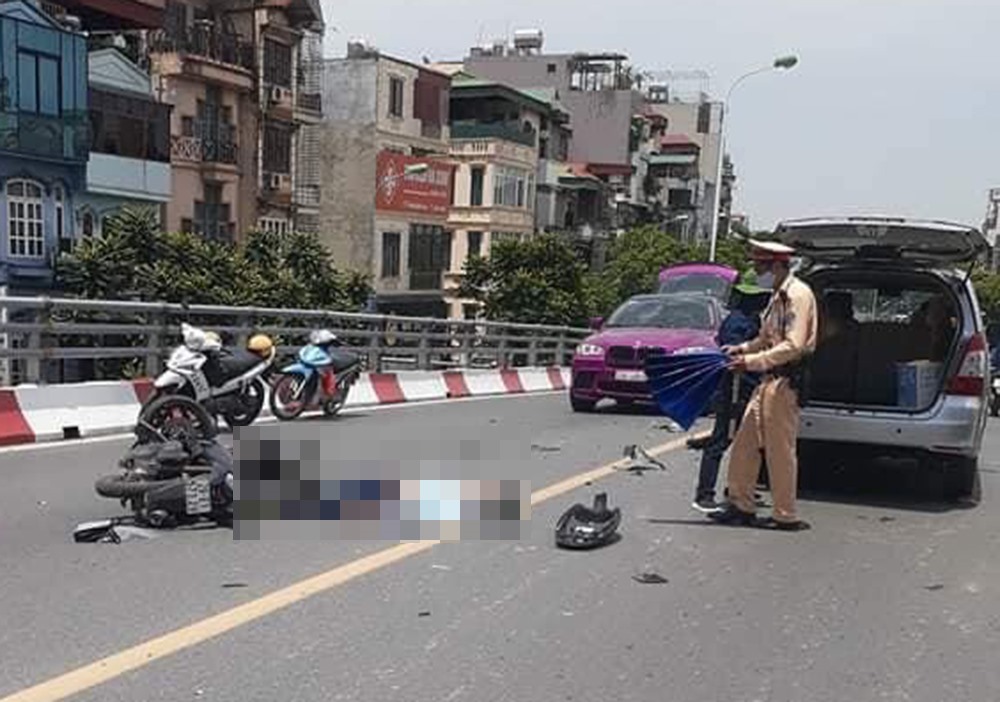 Hiện trường vụ tai nạn giao thông. Ảnh: Hoàn Nguyễn
