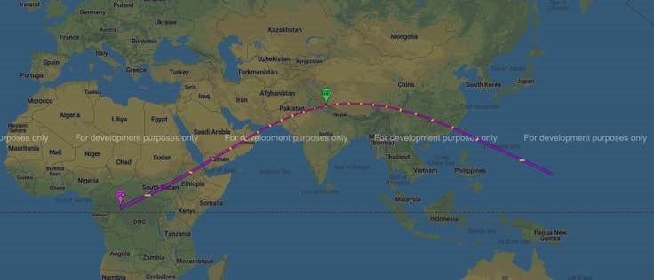 Đường đi của nhật thực toàn phần hôm 21.6 tới. Ảnh: NASA