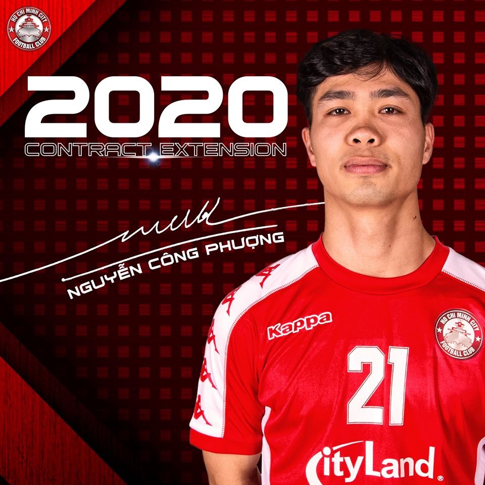 Công Phượng chính thức ở lại TPHCM đến hết năm 2020. Ảnh: TPHCM FC