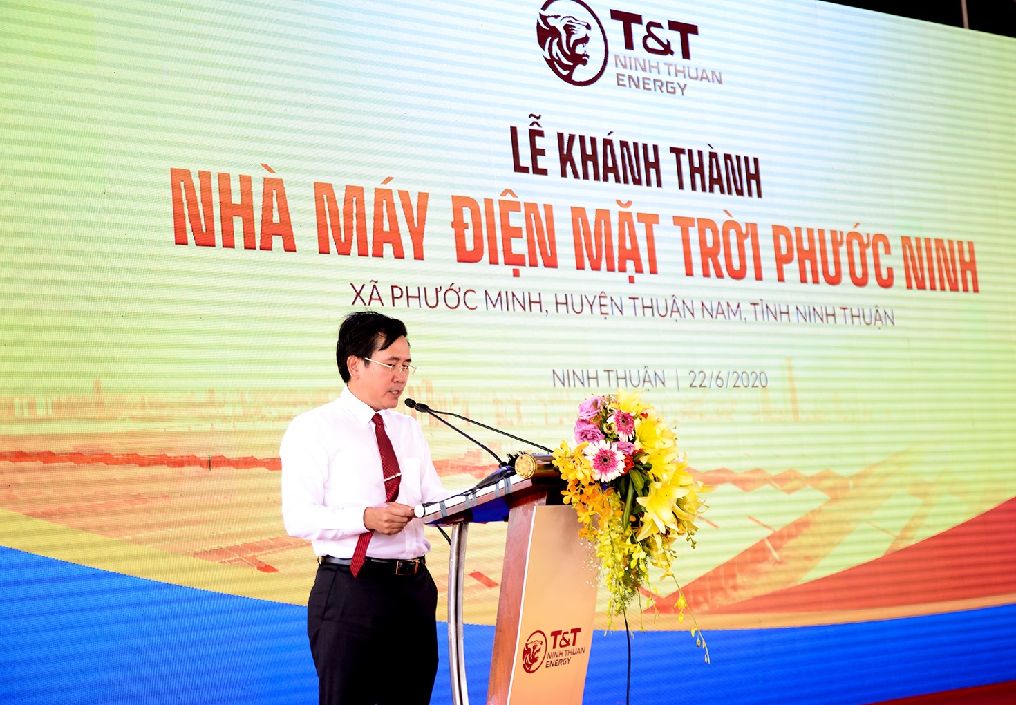 Ông Phạm Văn Hậu - Phó Chủ tịch UBND tỉnh Ninh Thuận phát biểu tại buổi lễ