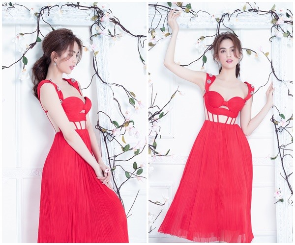 Mẫu đầm mang chất liệu voan mỏng nhẹ cùng với loạt chi tiết cut-out nhưng đầy tinh tế giúp cô nàng khoe được body nuột nà mà không hề phô phang.