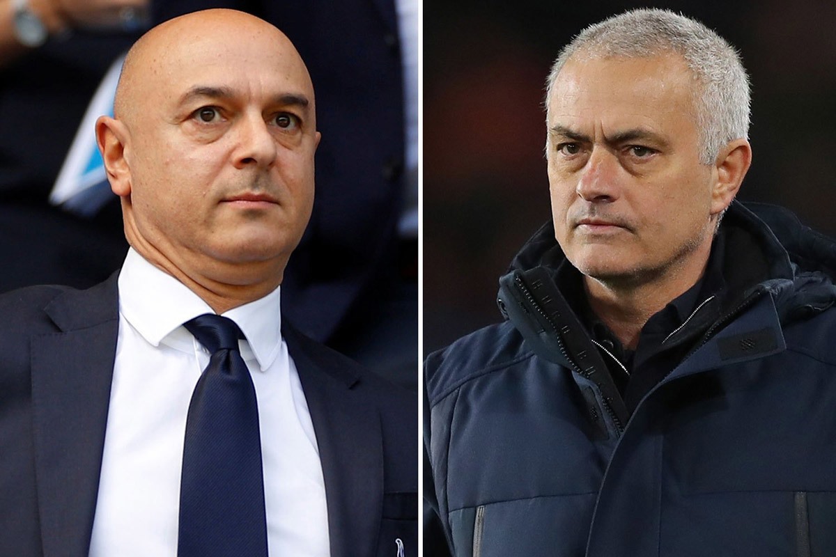 Mối quan hệ của Mourinho với ông chủ Levy phụ thuộc nhiều vào thành tích của Spurs. Ảnh: Goal.