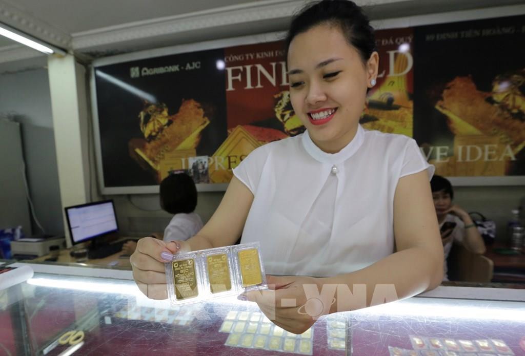 Giá vàng lập đỉnh mới. Ảnh: TTXVN
