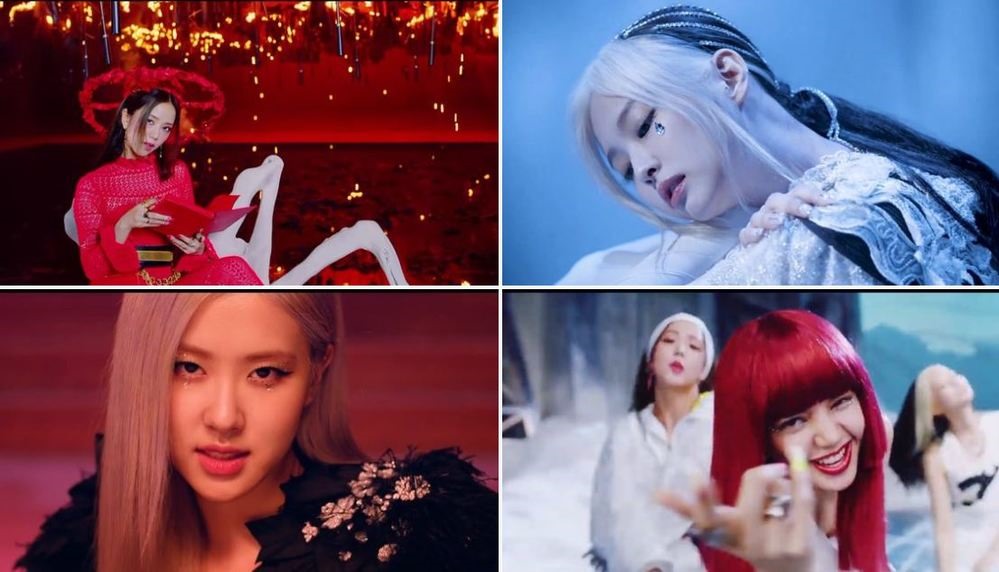 Hình ảnh 4 cô gái nhà Blackpink trong “How you like that“. Ảnh: Twitter