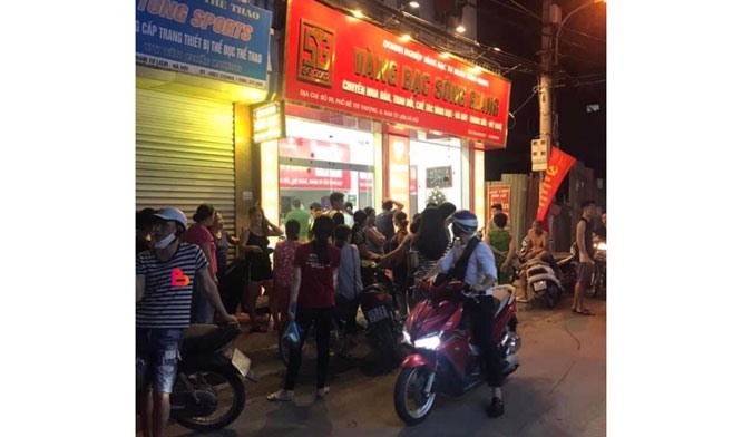 Tiệm vàng nơi xảy ra vụ việc. Ảnh: CACC