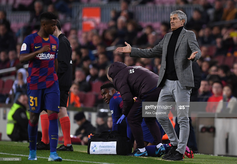 Tương lai của Setien ở Barca đang bị đặt dấu hỏi lớn. Ảnh: Getty