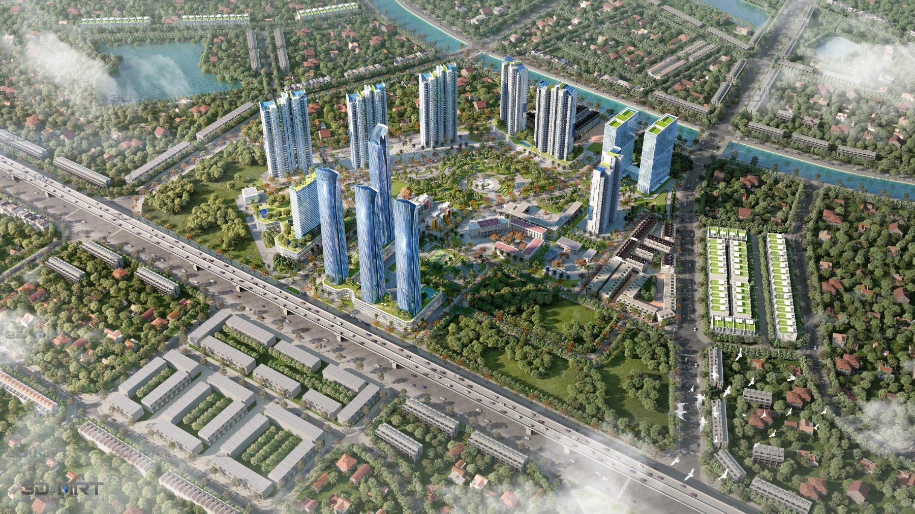 Phối cảnh ý tưởng thiết kế dự án Quy hoạch cải tạo, xây dựng lại khu tập thể Kim Giang