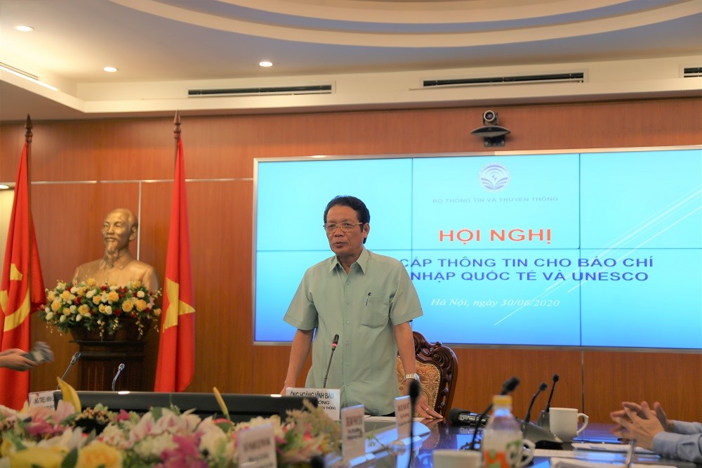 Ông Hoàng Vĩnh Bảo - Thứ trưởng Bộ Thông tin và Truyền thông phát biểu khai mạc.