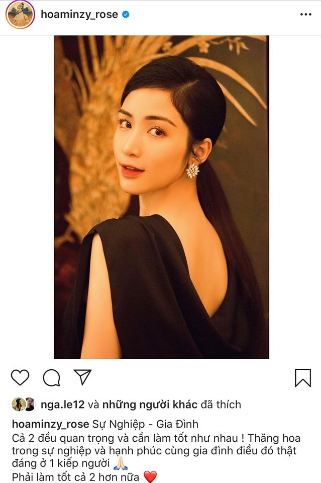 Hình ảnh Hòa Minzy chia sẻ trên trang Instagram. Ảnh chụp màn hình