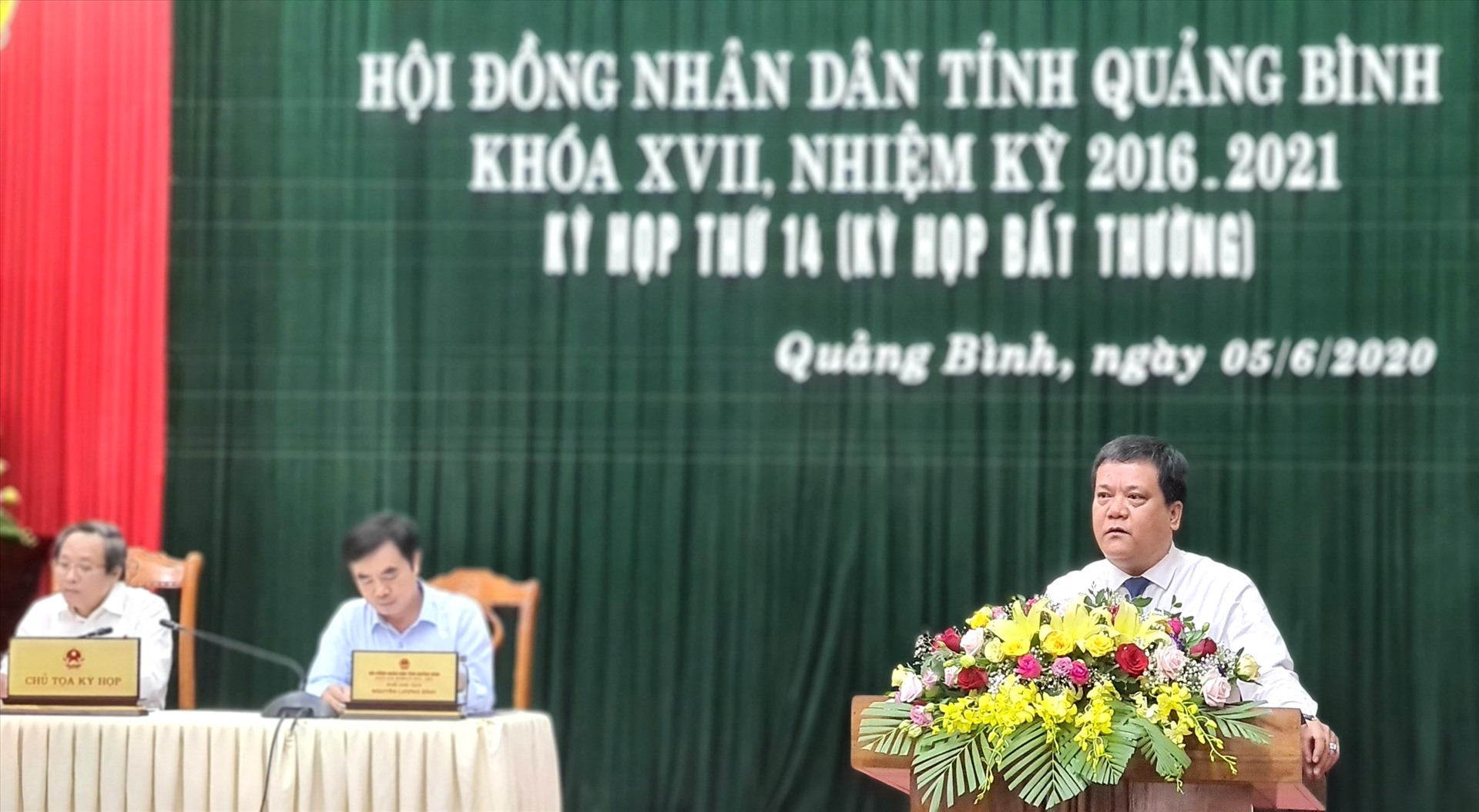 Ông Trần Phong phát biểu nhận nhiệm vụ. Ảnh: Lê Phi Long