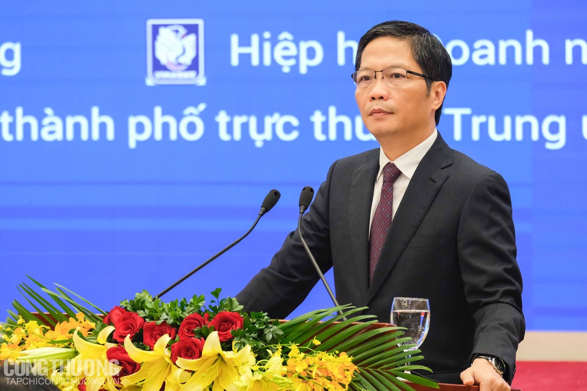 Bộ trưởng Trần Tuấn Anh phát biểu tại hội nghị. Ảnh: Cường Ngô