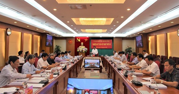 Toàn cảnh phiên họp 45 của Uỷ ban Kiểm tra Trung ương. Ảnh UBKTTW