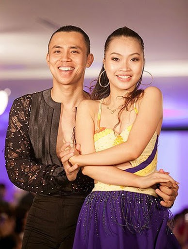 Nhã Uyên và Chí Anh từng là đôi nhảy ăn ý. Ảnh: Cắt từ clip