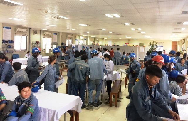 Đợt này có 1.200 công nhân lao động được khám sức khỏe. Ảnh: CĐ.