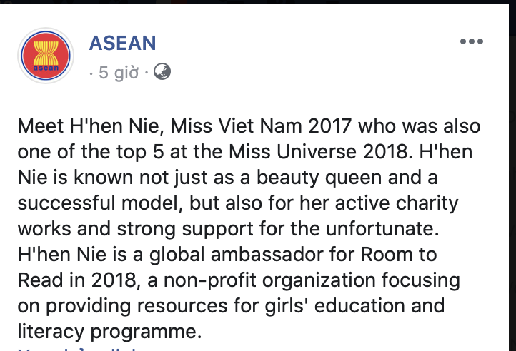 Thông tin được đăng tải trên trang chính thức của tổ chức ASEAN. Ảnh: Chụp màn hình.