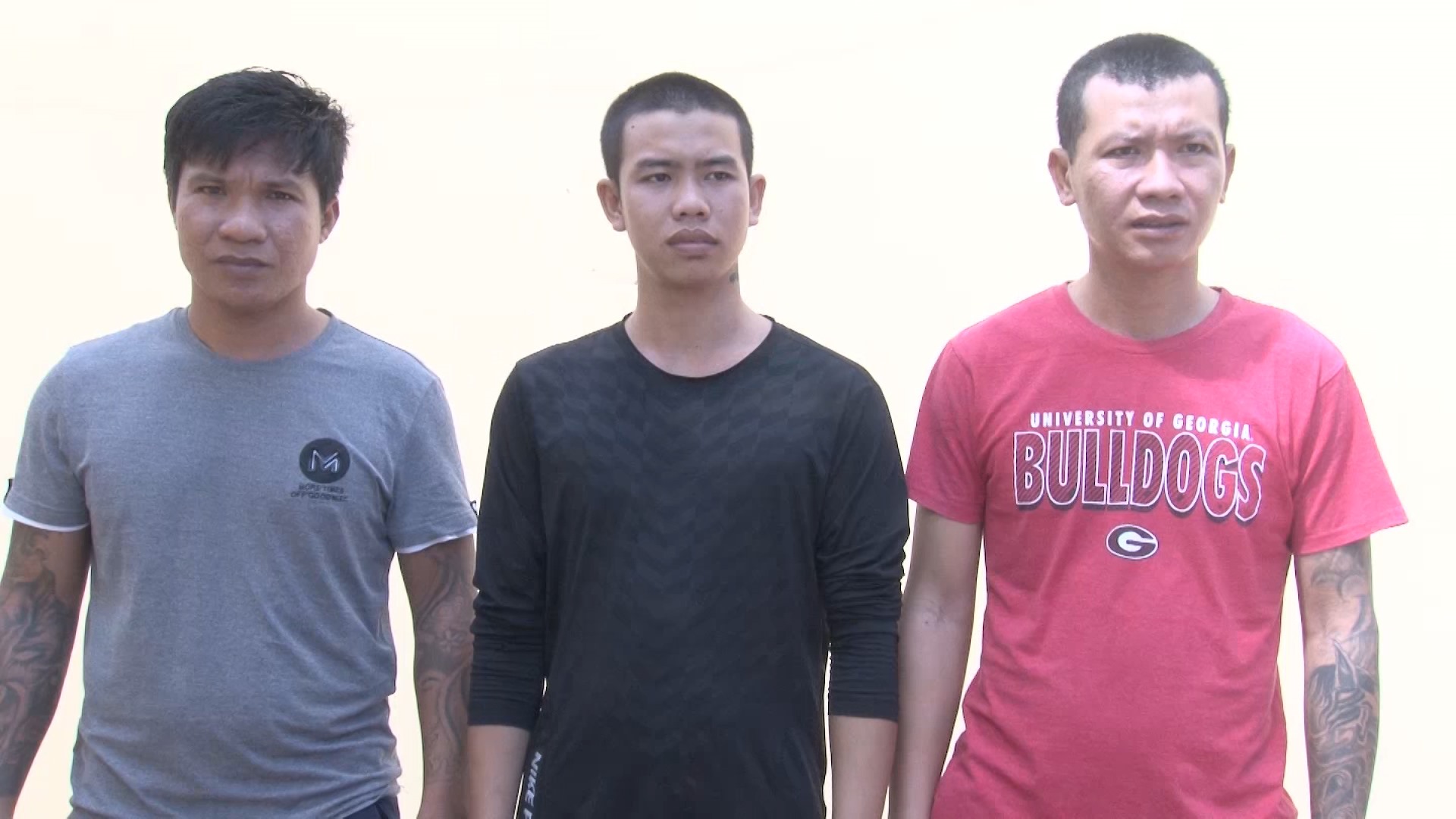 3 đối tượng: Danh Phèn, Danh Sơn và Danh Giang (từ trái qua). Ảnh: N.A