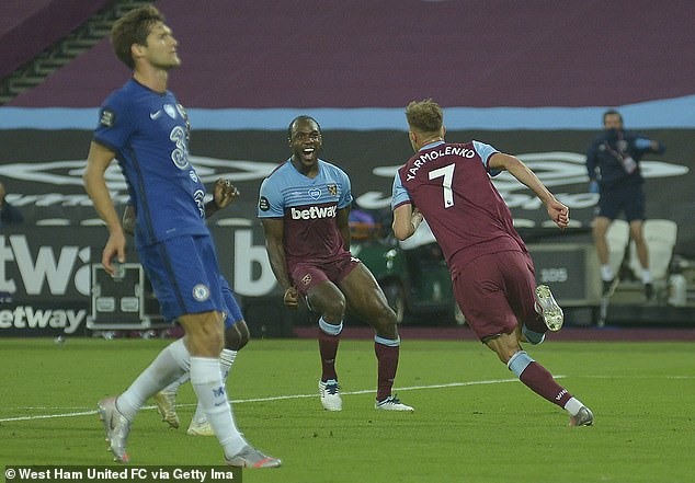 Chelsea đã để thua West Ham ở những phút cuối trận đấu. Ảnh: Getty