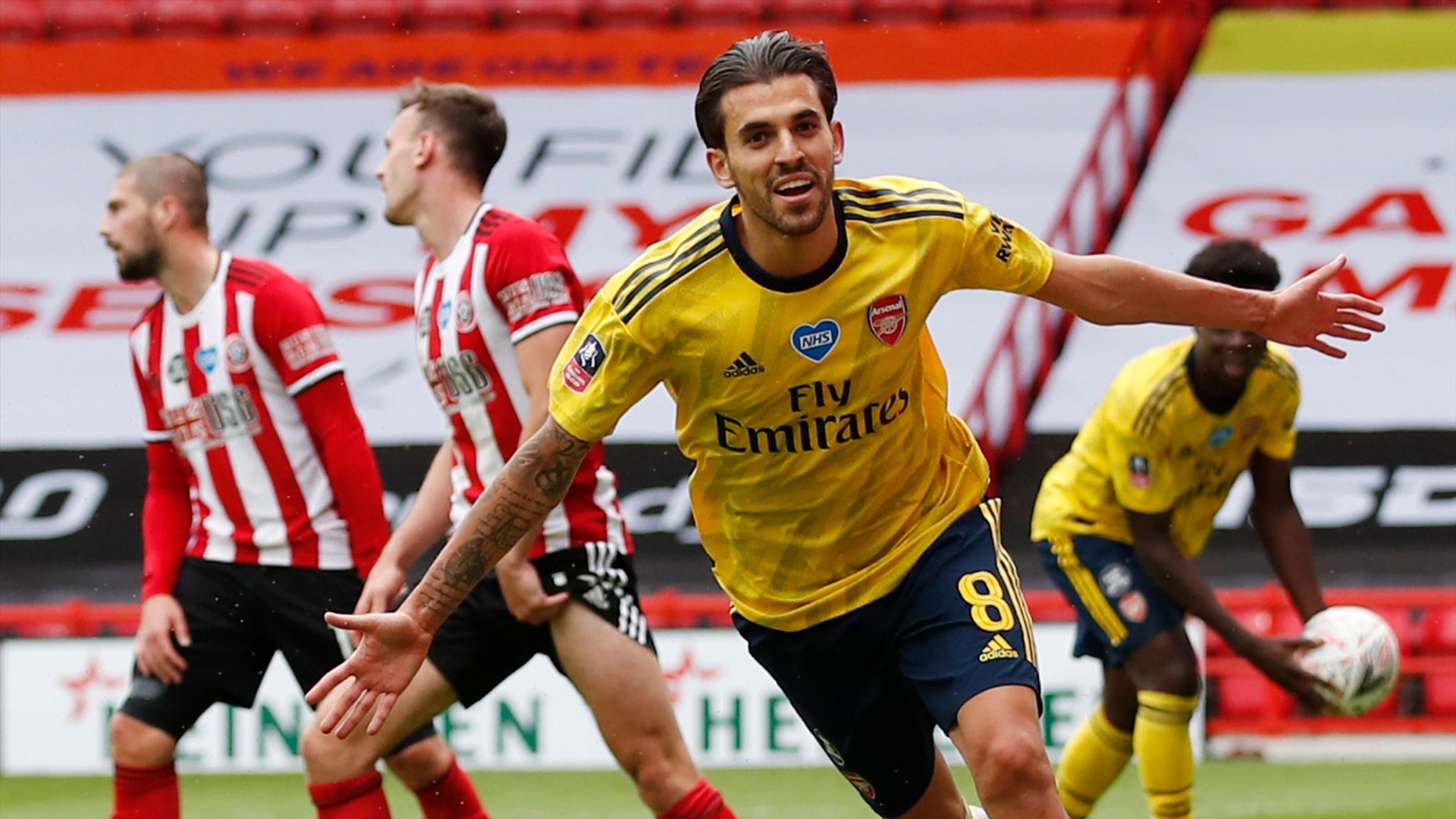 Sheffield trong trận thua Arsenal cách đây chưa lâu. Ảnh: Sky Sports.