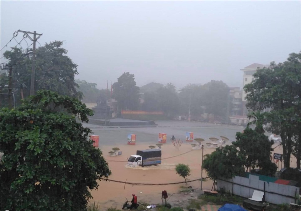 Trên địa bàn tỉnh Hà Giang có mưa to kéo dài. Ảnh: Thái Bình