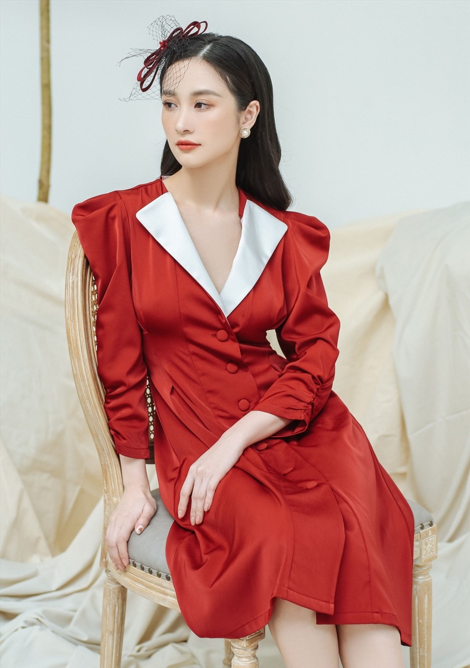 Nữ diễn viên Jun Vũ thu hút người đối diện bởi vẻ đẹp ngọt ngào. Ảnh: Nhân vật cung cấp.
