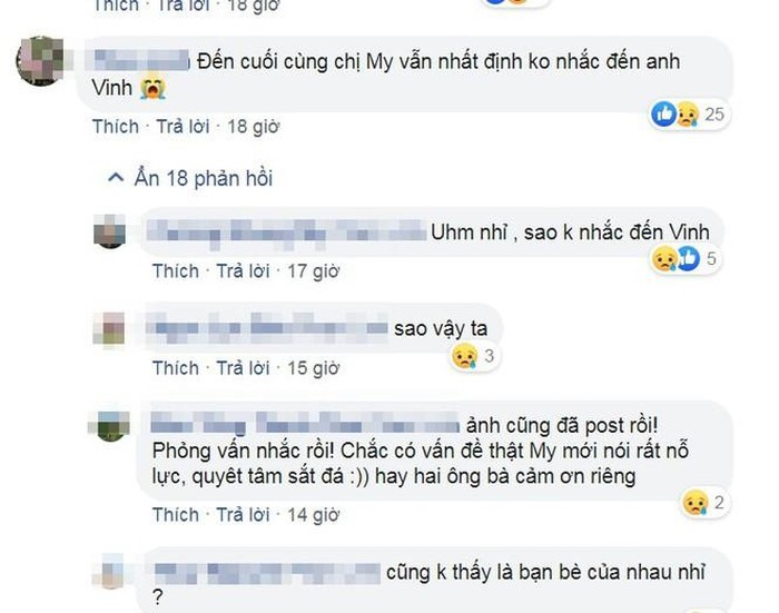 Nhiều khán giả bày tỏ sự thất vọng khi cả hai ngó lơ nhau. Ảnh: Chụp màn hình FB