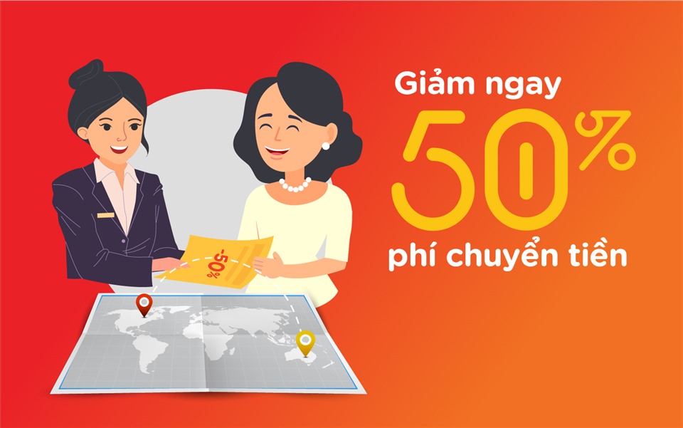 Từ nay đến 19/8/2020, MSB tặng ngay 50% phí cho khách hàng chuyển tiền định cư hoặc trợ cấp thân nhân với giao dịch từ 50.000 USD hoặc ngoại tệ tương đương theo tỷ giá quy đổi. 50 khách hàng đầu tiên có tổng giao dịch từ 200.000 USD hoặc 100.000 USD quy đổi với các ngoại tệ khác sẽ nhận thêm vali cao cấp.