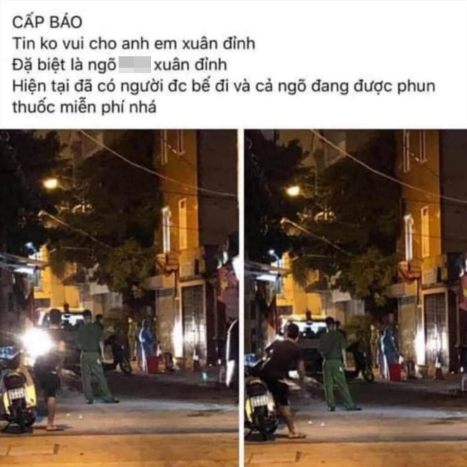 Thông tin gây hoang mang trên mạng xã hội. Ảnh chụp màn hình.