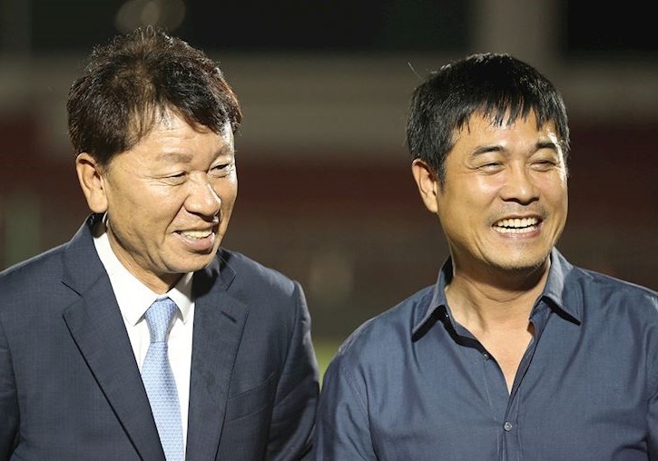 Ông Chung Hae-seong khẳng định không có mâu thuẫn với lãnh đạo đội TP.HCM. Ảnh: Anh Duy.