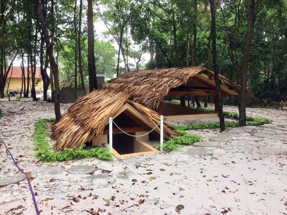 Phục dựng Khu phẫu thuật của Trạm phẫu tiền phương Trung đoàn 4 trong chiến tranh (ảnh Khắc Minh)