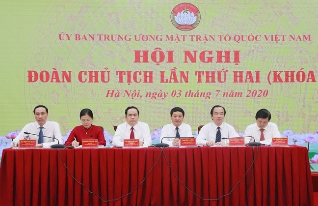 Hội nghị Đoàn Chủ tịch UBTƯ MTTQ Việt Nam lần thứ hai (khóa IX). Ảnh: Quang Vinh