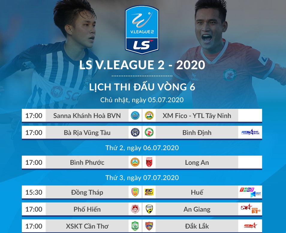 Lịch thi đấu cụ thể giải hạng Nhất 2020. Ảnh: VPF.