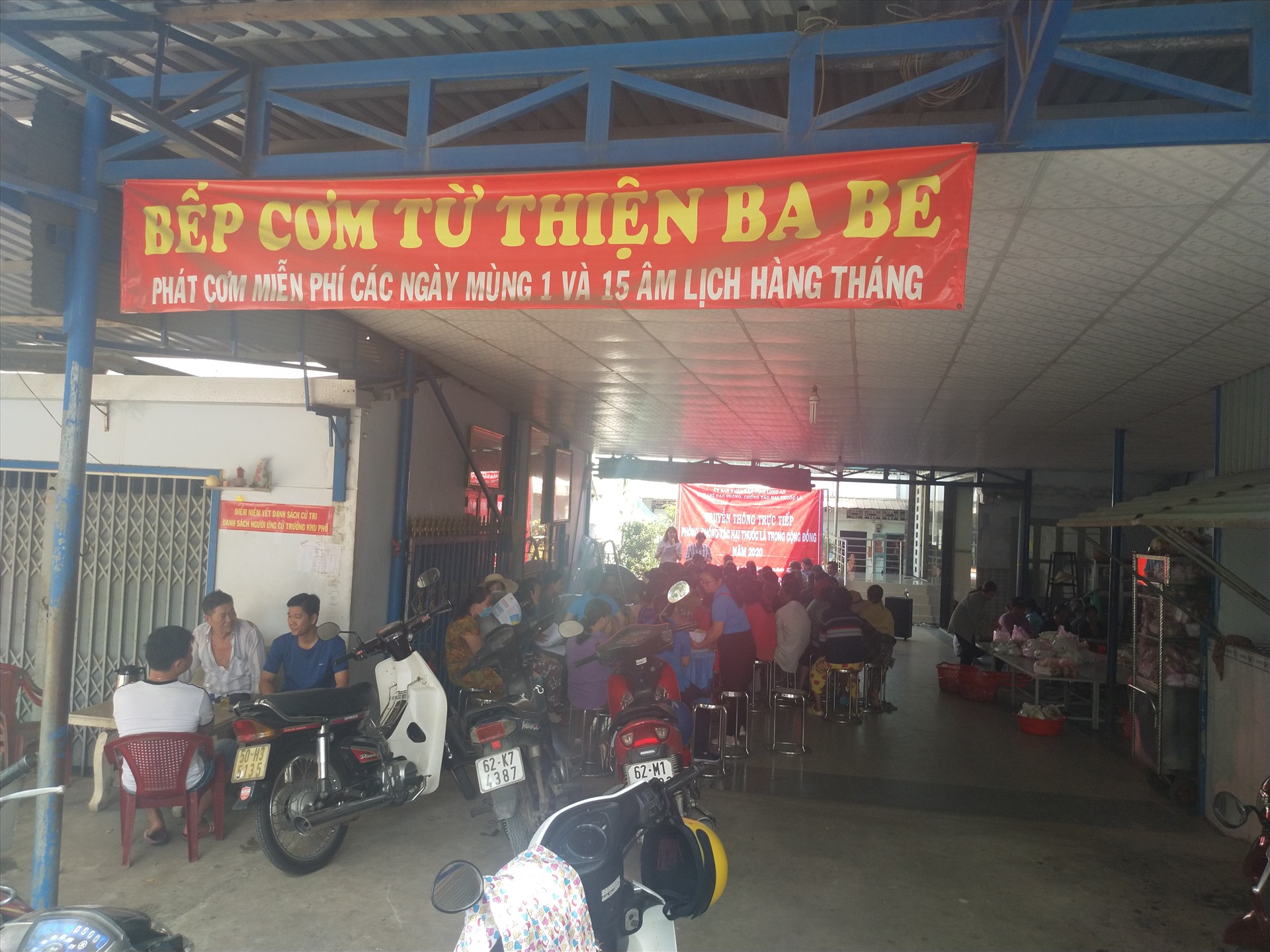 Bếp ăn từ thiện Ba Be. Ảnh: K.Q