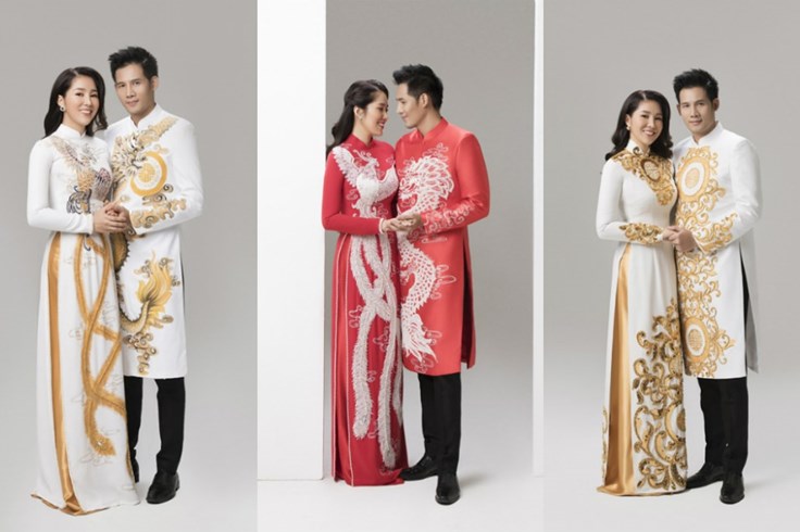 Lê Phương - Thanh Thức "Gạo nếp gạo tẻ" gợi ý áo dài đôi cho lứa đôi Lê Phương - Thanh Thức "Gạo nếp gạo tẻ" gợi ý áo dài đôi cho lứa đôi
