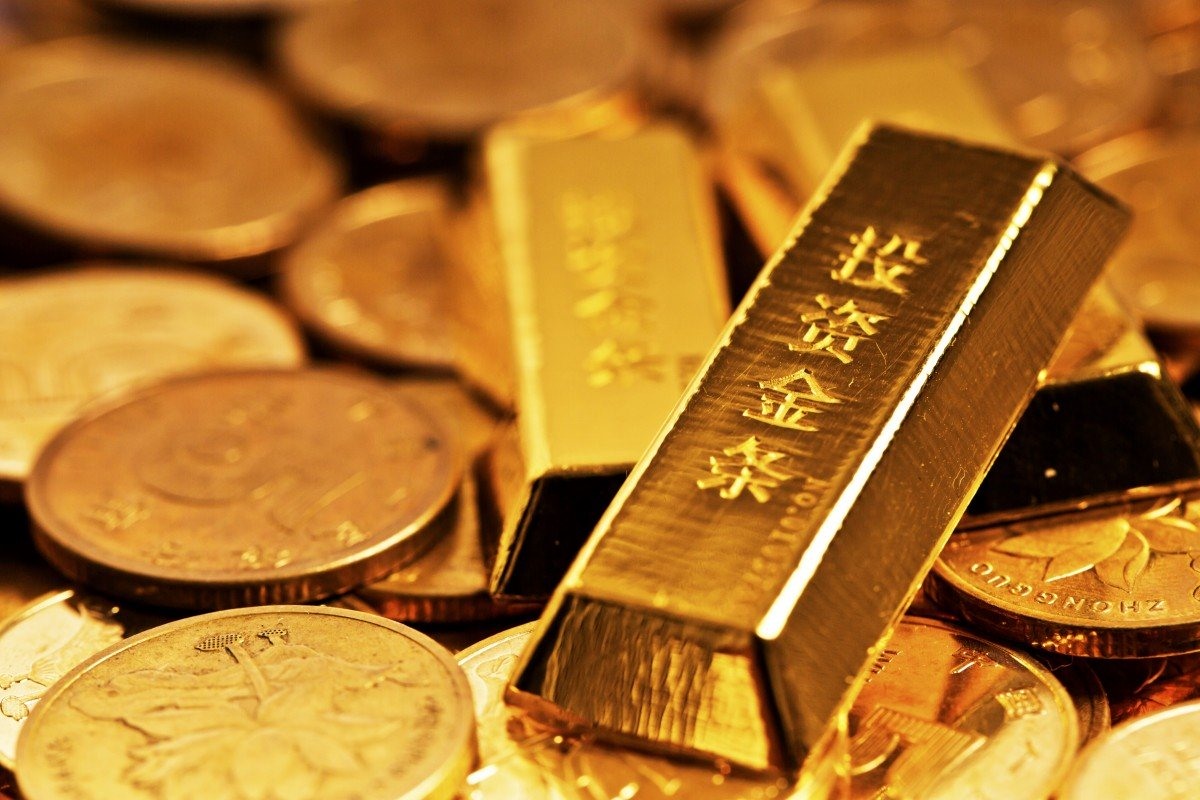 Vàng thỏi của Trung Quốc. Ảnh: SCMP