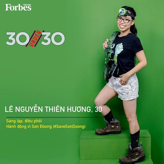 “Cô gái hang động” Lê Nguyễn Thiên Hương (người sáng lập, điều phối “Hành động vì Sơn Đoòng“. Ảnh: NVCC
