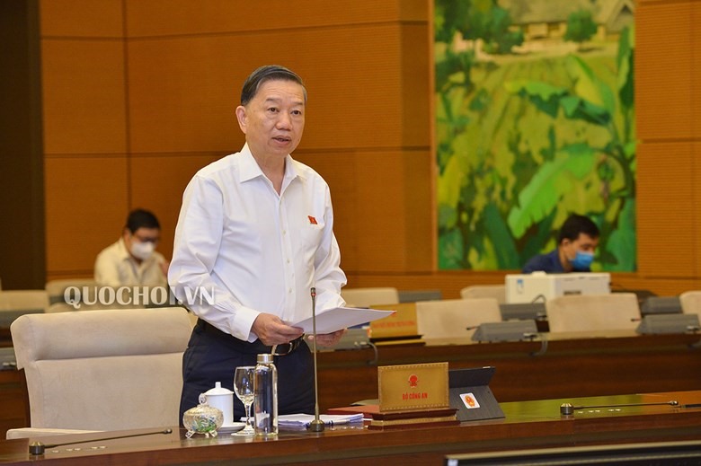 Bộ trưởng Bộ Công an Tô Lâm. Ảnh Quochoi.vn