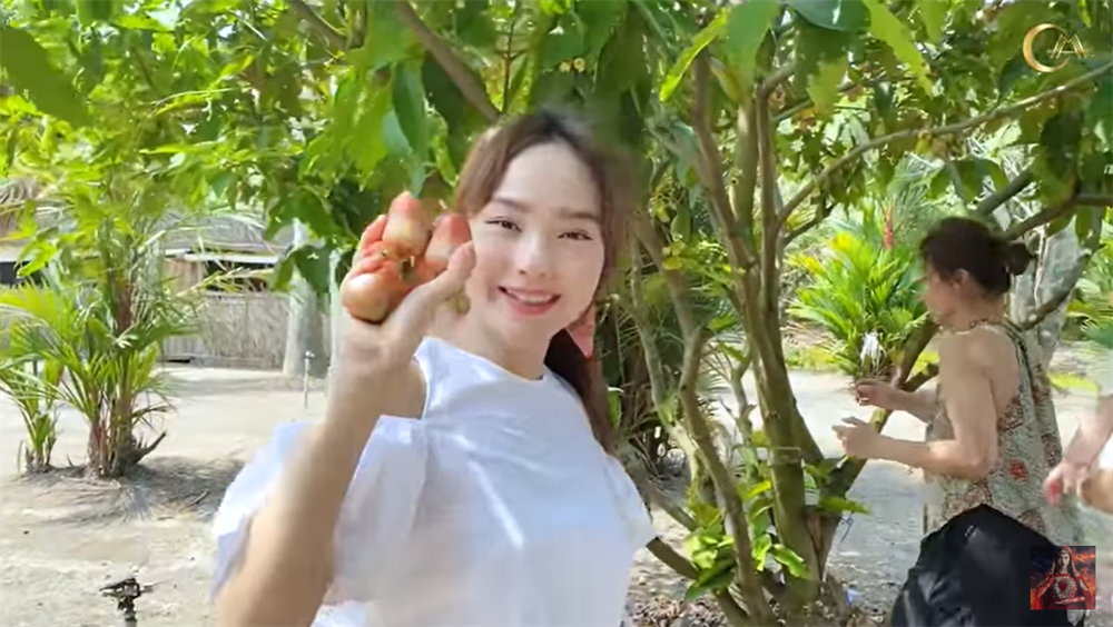 Khu vườn của Minh Hằng. Ảnh: Cắt từ clip.