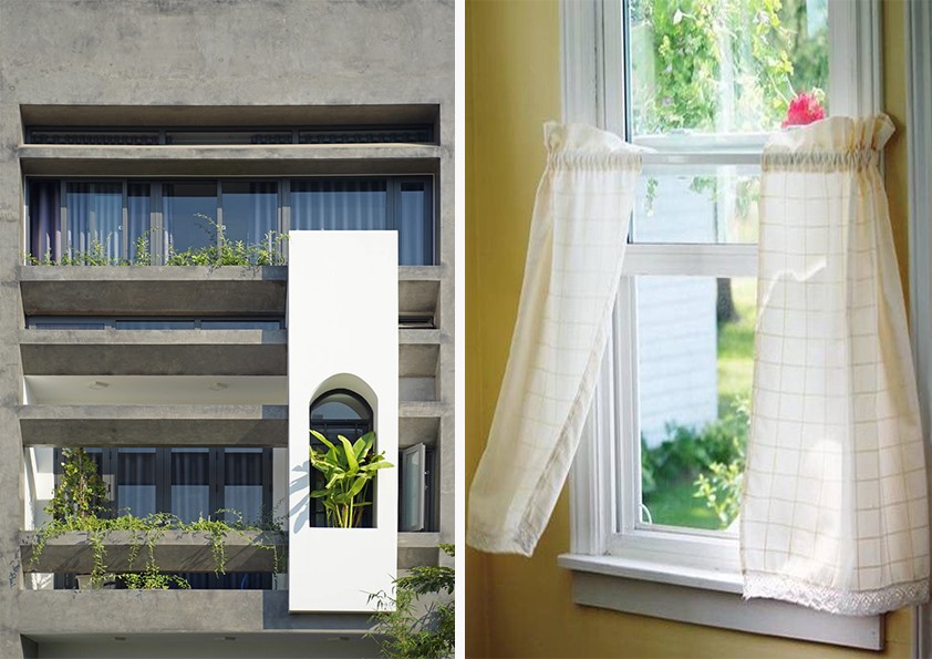 Rèm cửa cách nhiệt, hoặc dán kính màu không chỉ giúp chặn bức xạ mặt trời vào mùa hè mà còn giúp ngăn ngừa sự dẫn nhiệt ra ngoài trời vào mùa đông.