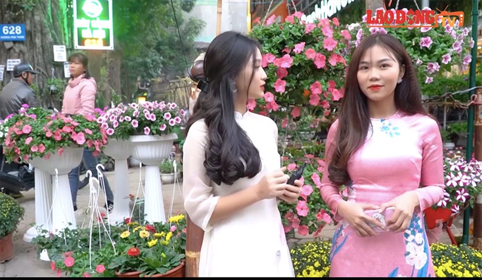 Dẫn thời tiết Tết Dương lịch năm 2020 trực tiếp tại phố hoa Hoàng Hoa Thám (Hà Nội).
