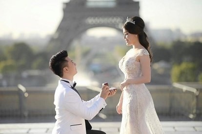 Âu Hà My - Trọng Hưng. Ảnh: Cắt từ clip