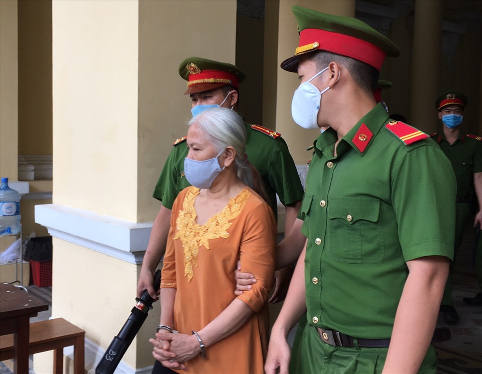 Bị cáo Nguyễn Thị Giang tại tòa.